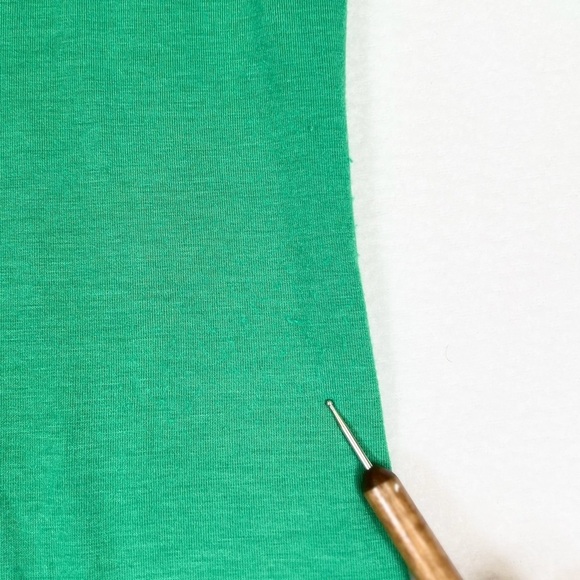 HALEY AND THE HOUND 3/4 Sleeve Notch Collar Women's Kelly Green Dress Size M - Picture 7 of 10